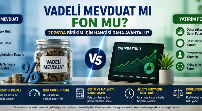 Vadeli Mevduat mı Fon mu? 2026’da Birikim İçin Hangisi Daha Avantajlı? Nelere Dikkat Edilmeli?