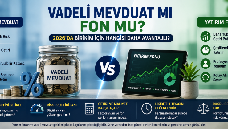 Vadeli Mevduat mı Fon mu? 2026’da Birikim İçin Hangisi Daha Avantajlı? Nelere Dikkat Edilmeli?